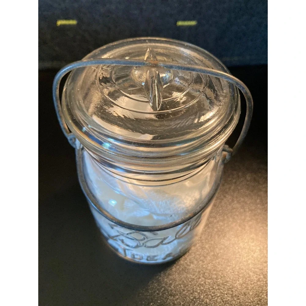 Ball Ideal Canister Jar‎ Glass Lid & Wire Bail Handle Farmhouse Storage Decor